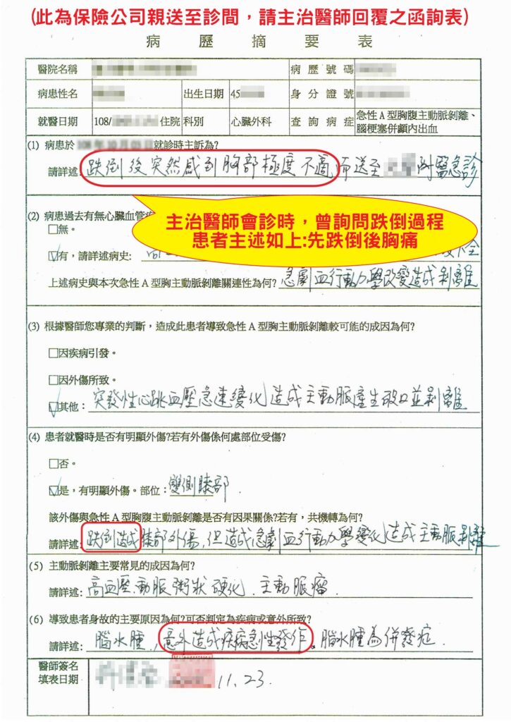 差1字少賠100萬 病人主訴→ 對保戶有利都不看?(局長的 疫苗意外險理賠談話有感 2)